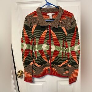 Telluride clothing company Colorful Geometric Cardigan Sweater